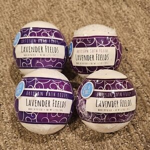 Lavender Fields Artisan Bath Fizzy Set - Purple (Set Of 4)